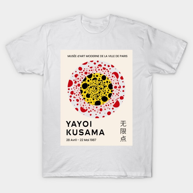 Yayoi Kusama Dots Exhibition Design T-Shirt by VanillaArt